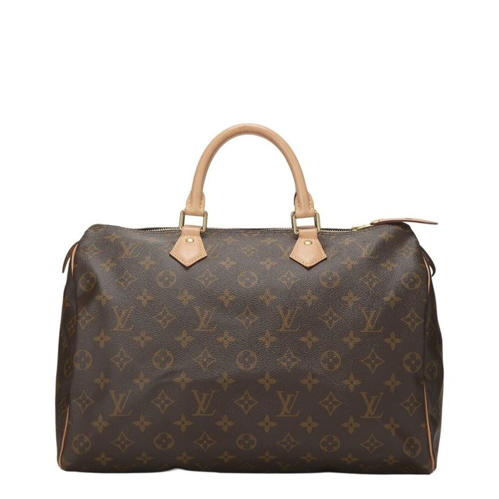 Louis Vuitton Brown Monogram Coated Canvas Speedy35 (Authentic Pre-Loved)